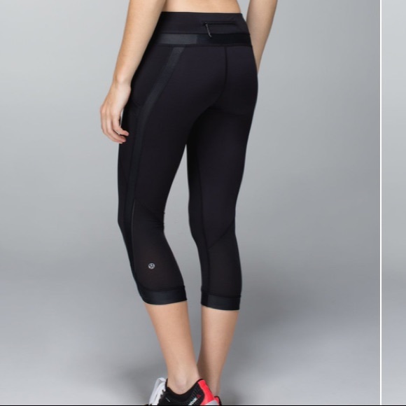 Used Lululemon Chase me Chop black 6 legging pants tights - Picture 8 of 8